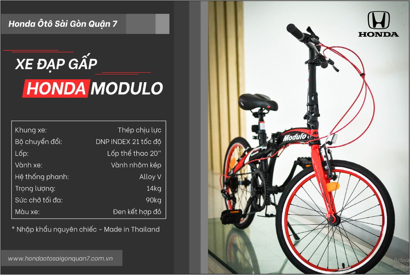 GoodBike  Xe đạp gấp Honda Modulo nhâp nguyên chiếc từ  Facebook